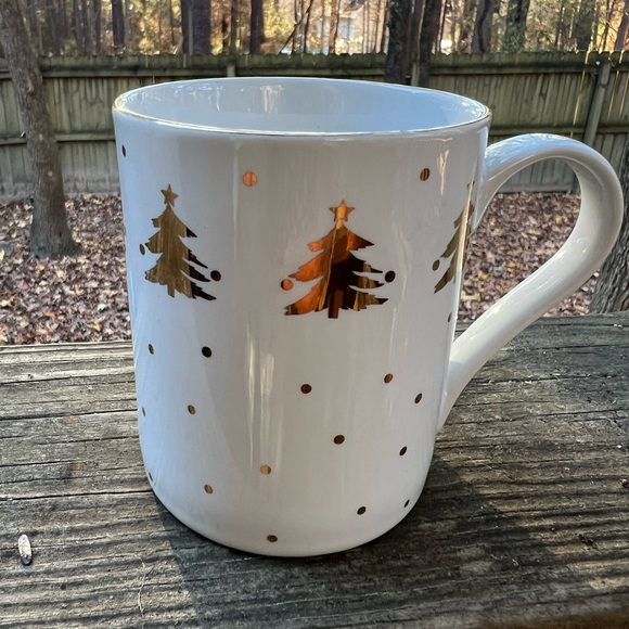 Tienshan Other - GOLDEN PINES by Tienshan RARE Gold Metallic Christmas Tree Ceramic Mug